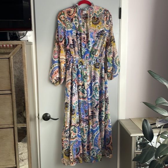 Zara maxi multicolor paisley dress, size L, new - Picture 5 of 12